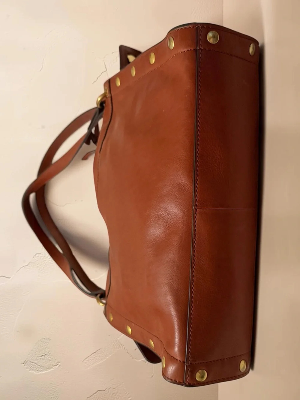 Fossil Allie Brown Leather Satchel Shoulder Bag Handbag ZB7896213 $198